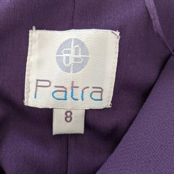 Patra Chiffon Tiered Dress Purple Violet Evening Wedding Party Rhinestones - Picture 10 of 12